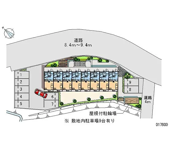 ★手数料０円★桐生市広沢町５丁目　月極駐車場（LP）